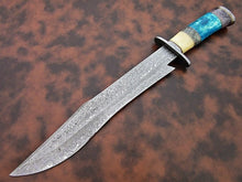 Load image into Gallery viewer, Custom Handmade Bowie Knife Damascus Steel | Hunting Knives DK-0446