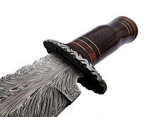 Load image into Gallery viewer, Custom Handmade Bowie Knife Damascus Steel | Hunting Knives DK-053