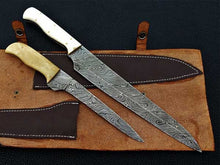 Load image into Gallery viewer, Handmade Chef Knife Damascus Steel blades with Camel bone handle