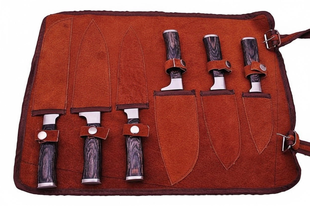 Handmade Chef Knives Damascus Steel blades handmade Handmade Chef Knife Sets by JW SteelCrafts