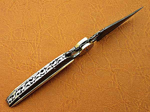 Handmade Folding Knife Damascus Steel DK-0493
