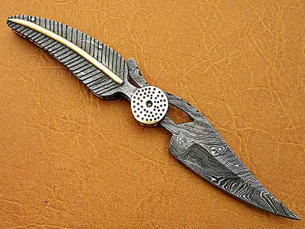 Handmade Folding Knife Damascus Steel DK-0493