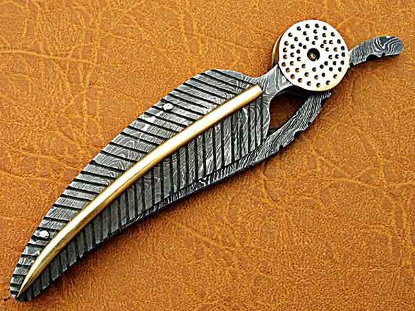 Handmade Folding Knife Damascus Steel DK-0493