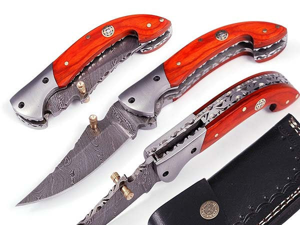 Handmade Folding Knife Damascus Steel DK-0501
