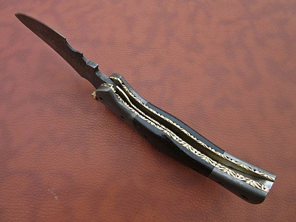 Handmade Folding Knife Damascus Steel DK-0502