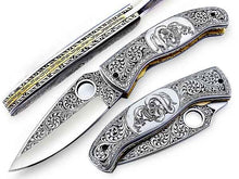 Load image into Gallery viewer, Handmade Folding Knife Damascus Steel DK-0504