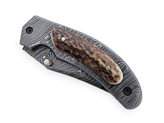 Folding Knife Handmade Knife Damascus Steel