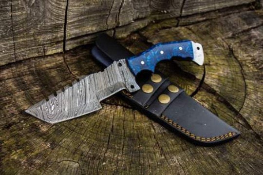 Tracker Knife Custom Handmade Damascus Steel TRACKER knife