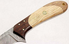 Load image into Gallery viewer, Handmade Damascus Steel Skinner Knife Custom Made 8.5&quot;