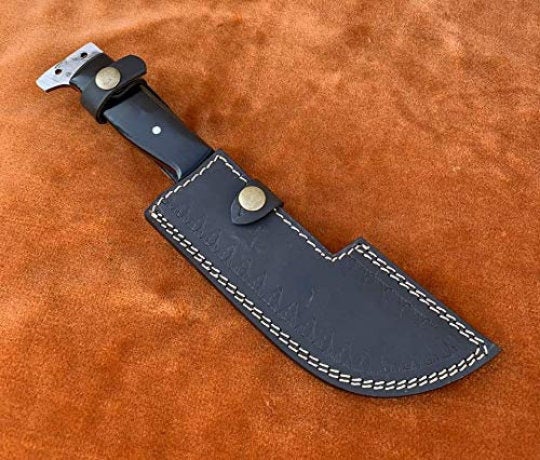Hunting Knife Hunting 10.50" Tanto Style Knife with Buffalo Horn Handle with Sheath