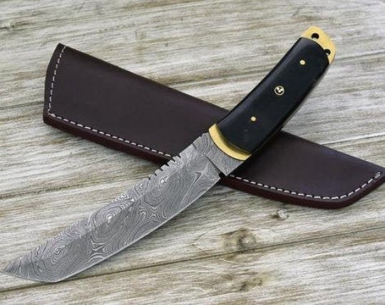 Custom tactical Tanto knife, damascus knife, Tanto