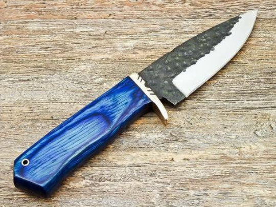 Hand Forged Knife - High Carbon Steel Blade Brass Guard