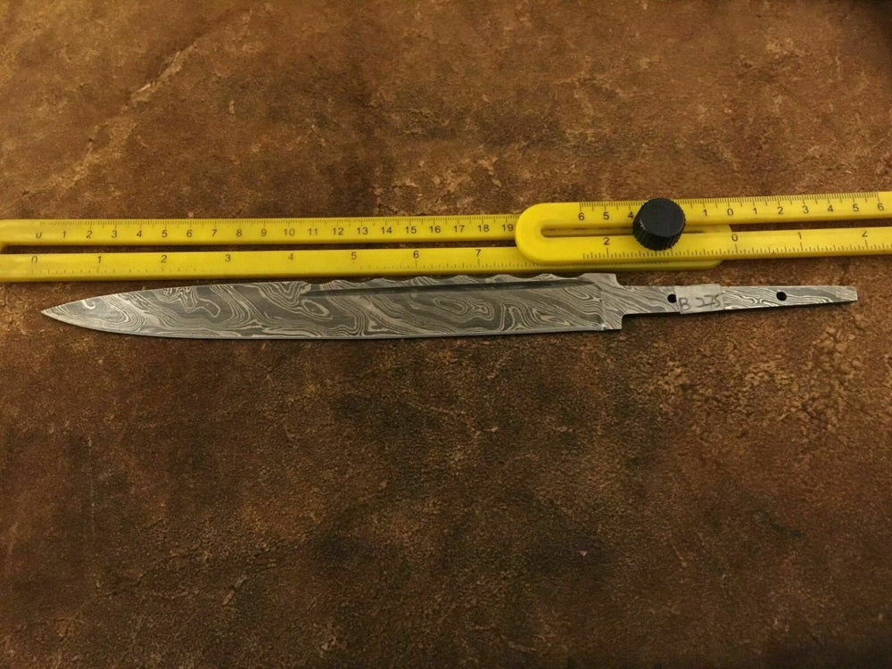 Lot of 3 Handmade Damascus Steel Blade Blank - Scottish Dirk - Knife Making handmade by JW SteelCrafts