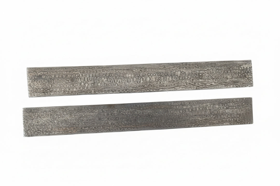 Lot of two Custom Handmade Damascus Steel billet bar for Knife/Razor DE - 0061 handmade Knife by JW SteelCrafts