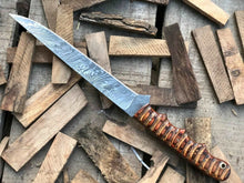 Load image into Gallery viewer, Custom Handmade Damascus Steel Fillet Knife Twist Pattern Handle Hard Wood
